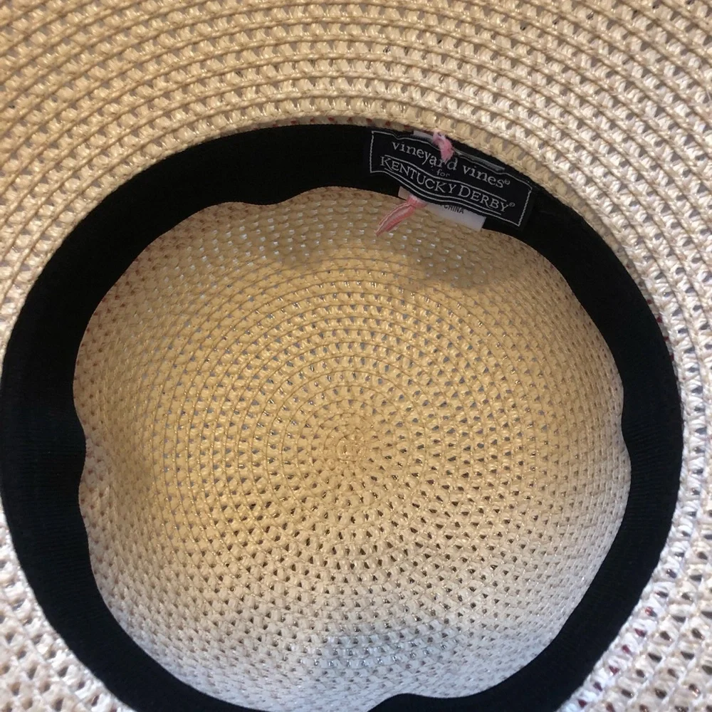 Vineyard Vines Straw Sun Hat with Pink Bow